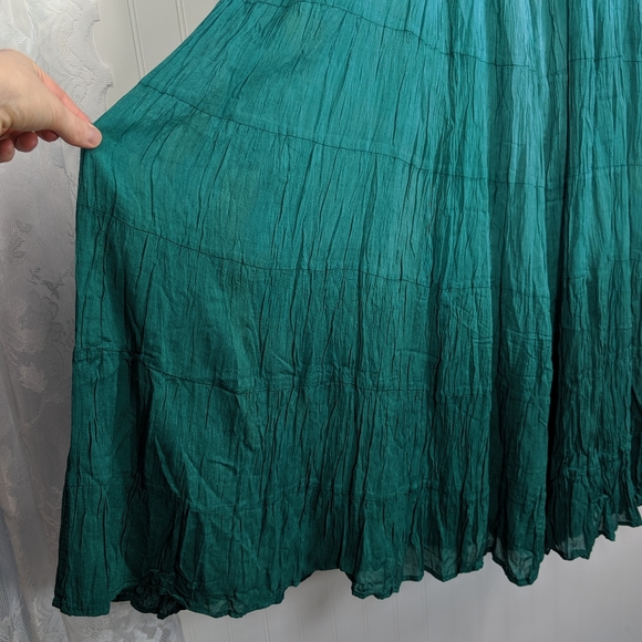 ACCENT ON YOU Hand Dyed Ombre Crinkle Maxi Dress NWT Sz S - Picture 6 of 8